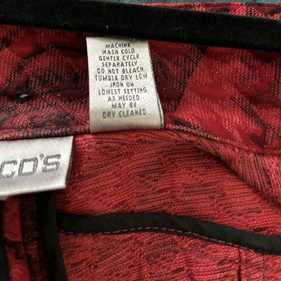 CHICO's Red & Black Fall Jacket - Picture 4 of 4